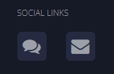 Realm social links on the landing page.