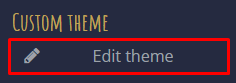 The Edit theme option in Player Settings.