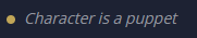 The indicator when a character has no controller.