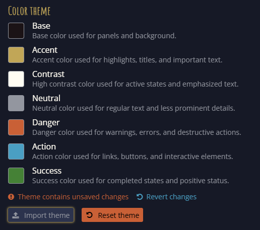 The realm colour-theme import control.